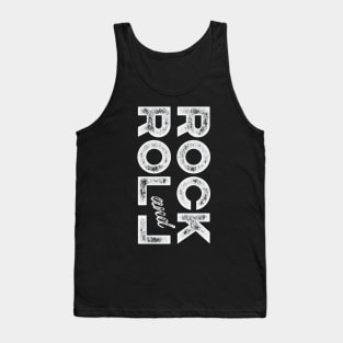 Rock and roll design with textured letters Tank Top